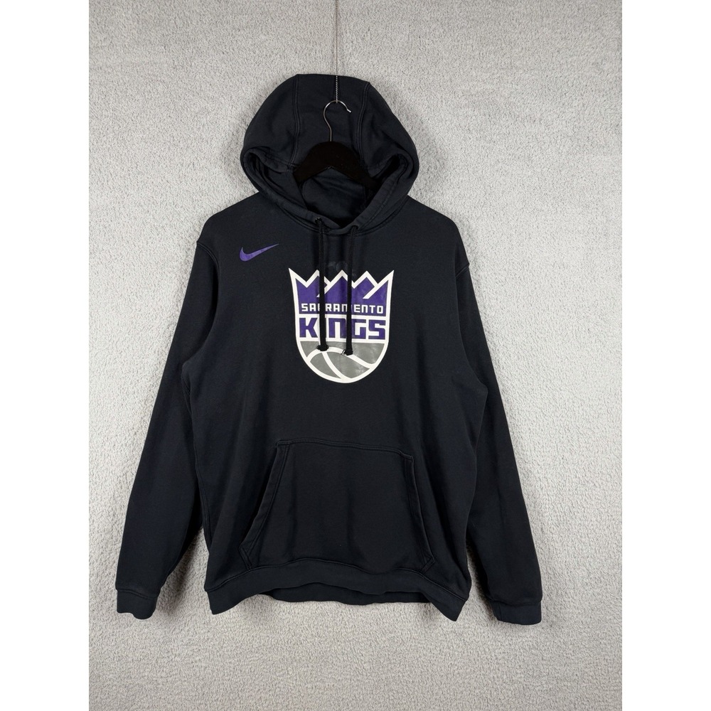 Sacramento Kings Hoodie Mens Size XL Black Pullover Sweatshirt Nike Basketball